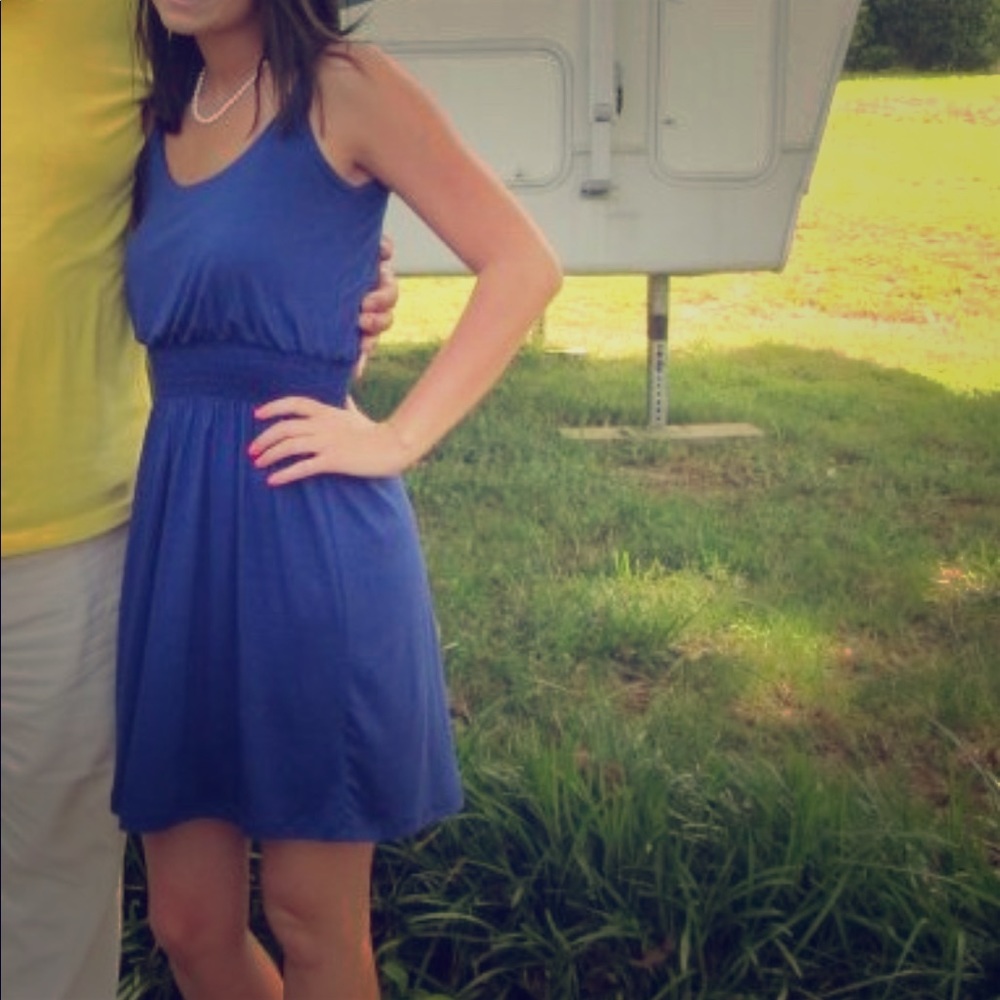 Blue Dress comfy, fitted waist